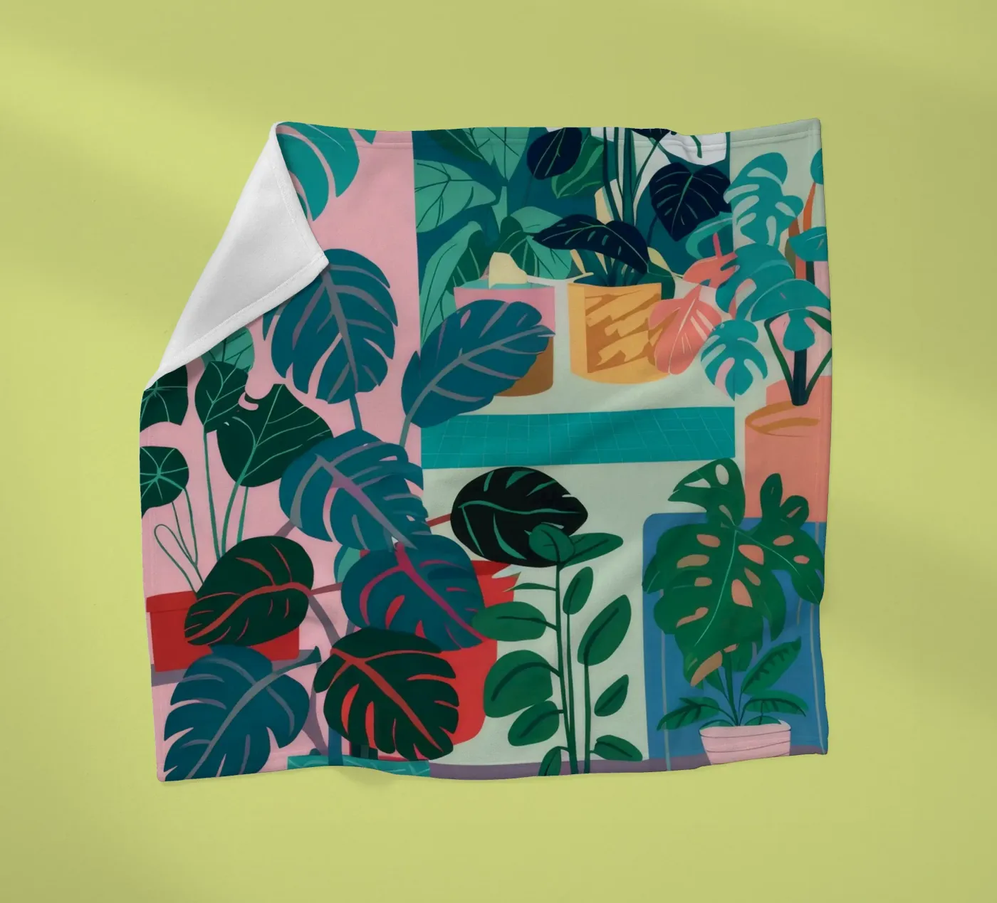 Monstera Leaf Study Fleecedecke von Paez Harmony