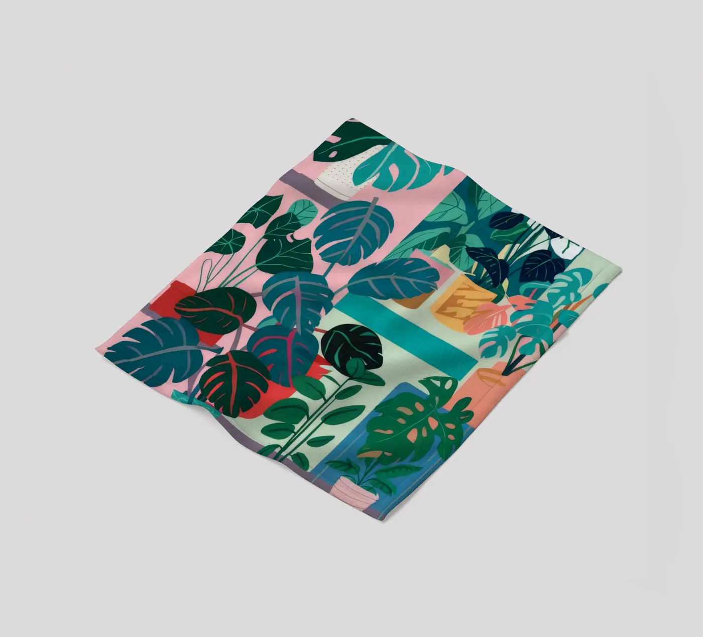 Monstera Leaf Study fleece blanket by Paez Harmony