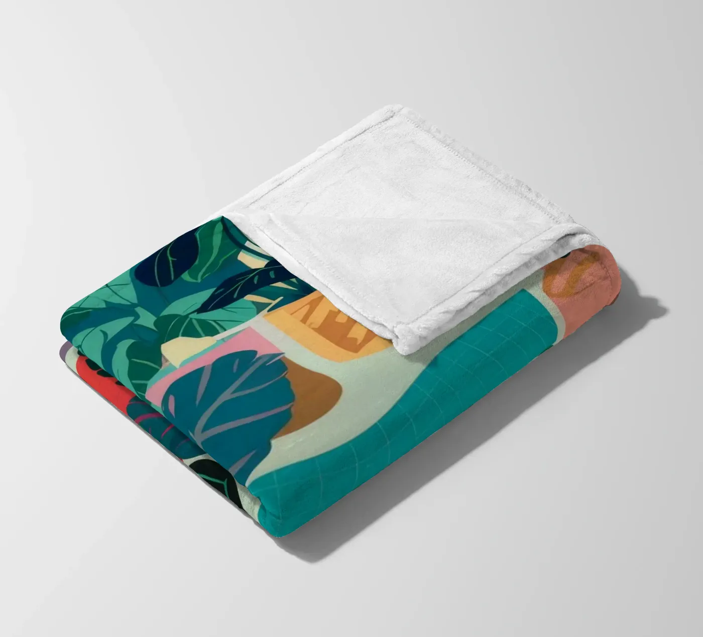 Monstera Leaf Study fleece blanket by Paez Harmony