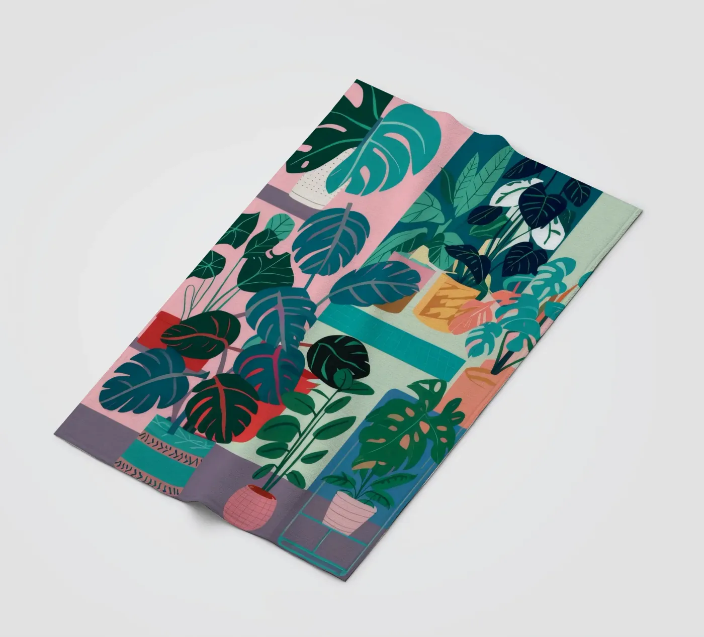 Monstera Leaf Study fleece blanket by Paez Harmony
