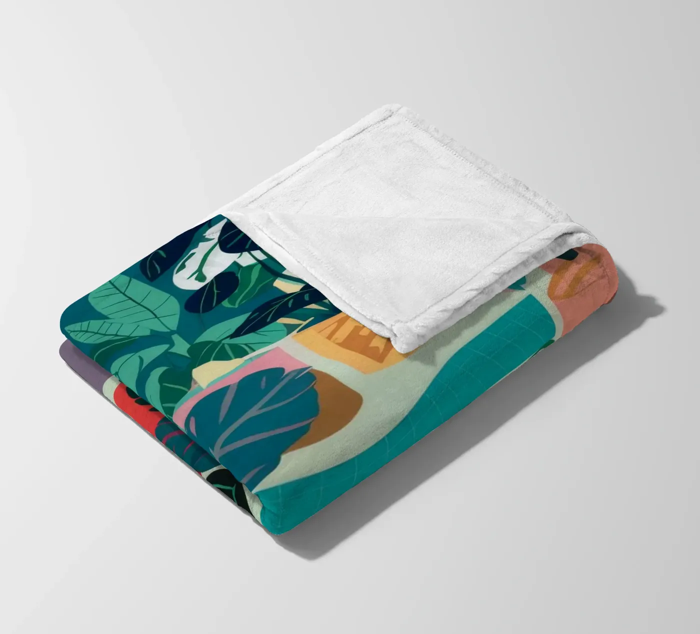 Monstera Leaf Study fleece blanket by Paez Harmony