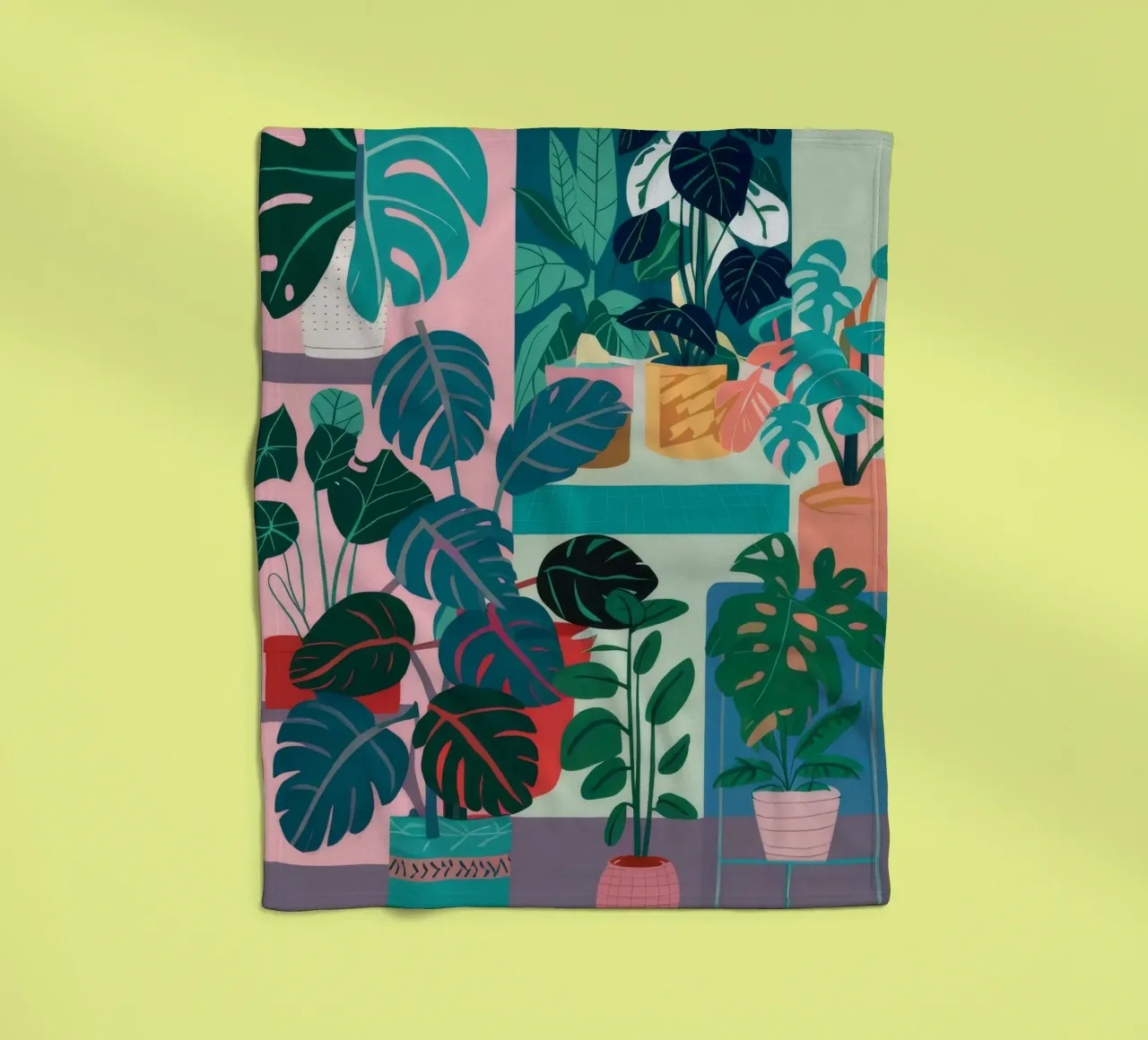 Monstera Leaf Study fleecedeken van Paez Harmony