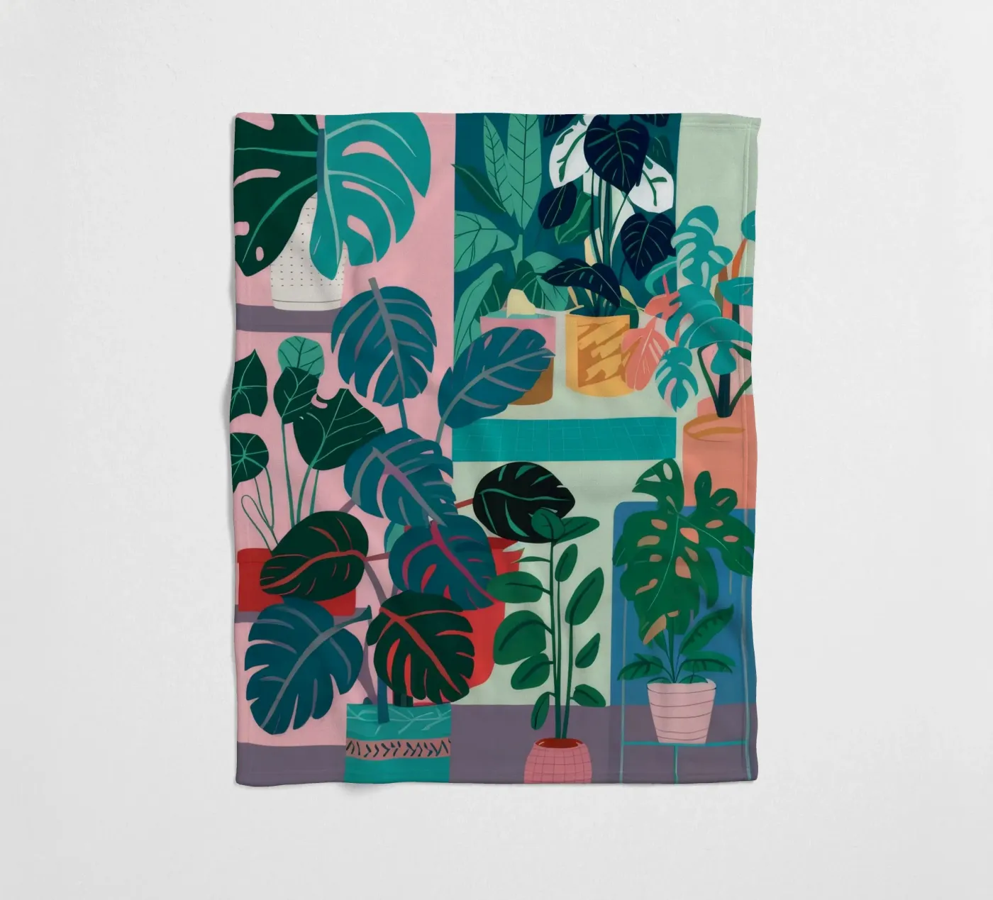 Monstera Leaf Study Fleecedecke von Paez Harmony