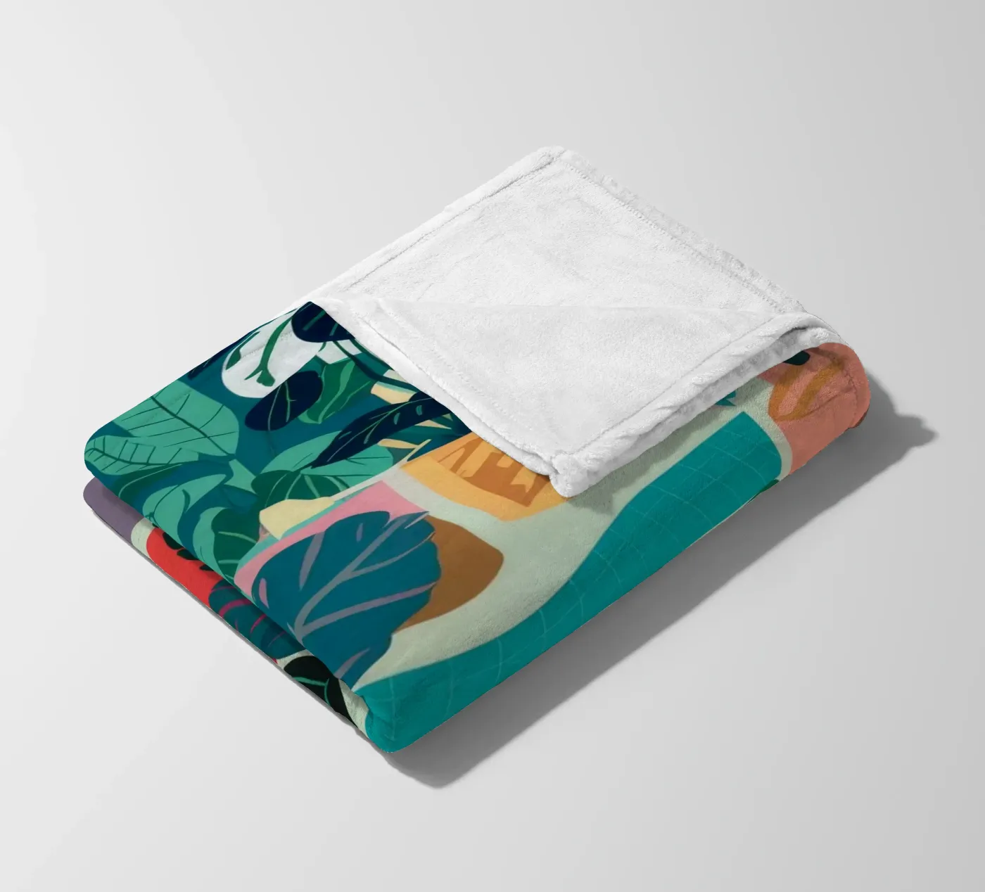 Monstera Leaf Study fleece blanket by Paez Harmony
