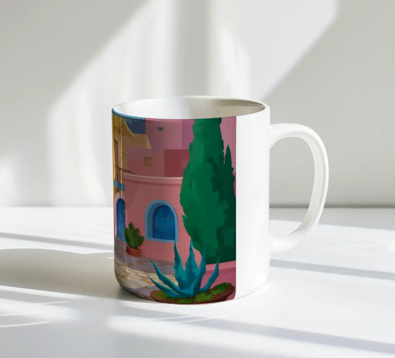 Vicolo illuminato in fiore tazza in ceramica da Haven Mirage
