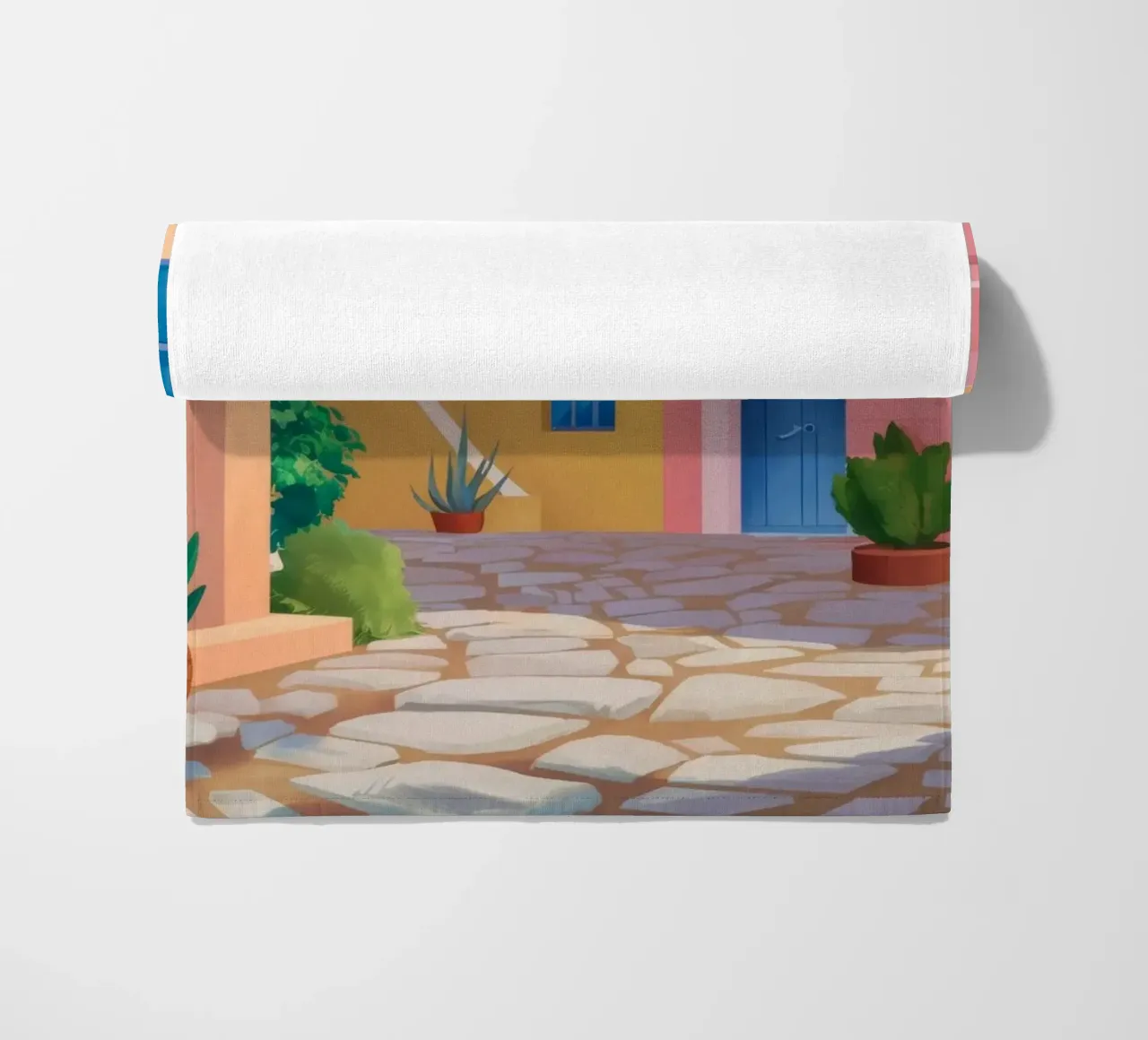 Sunlit Alley Bloom beach towel by Haven Mirage
