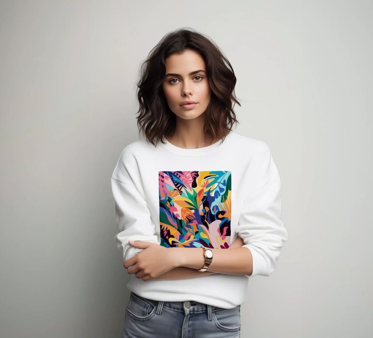 Jungle Abstraction Splash sweatshirt by Haven Mirage