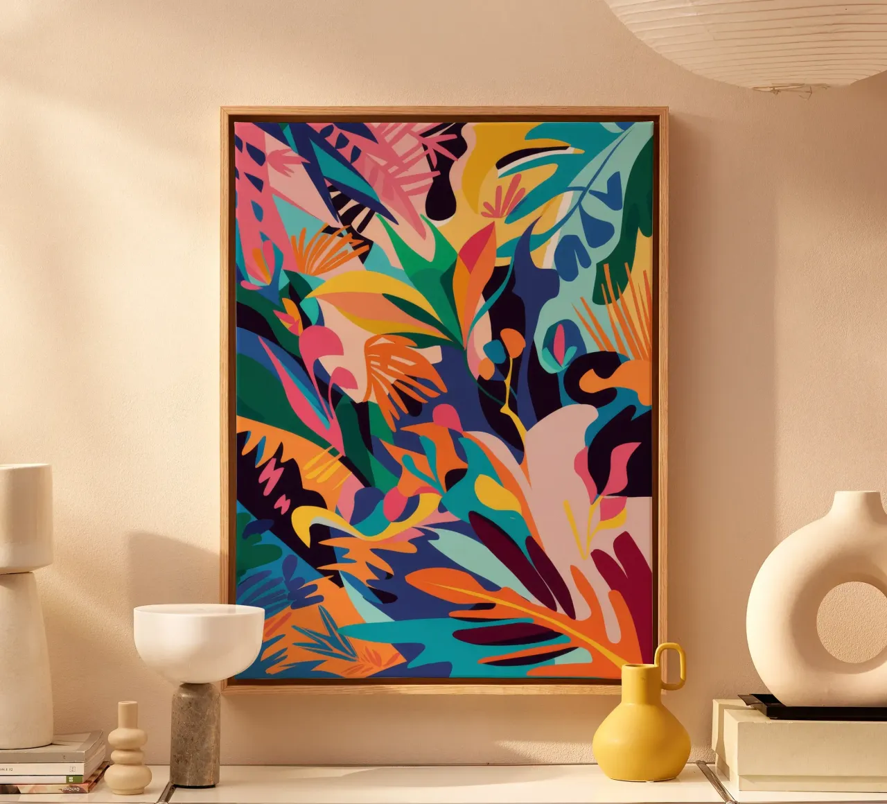 Jungle Abstraction Splash toile avec Caisse américaine de Haven Mirage