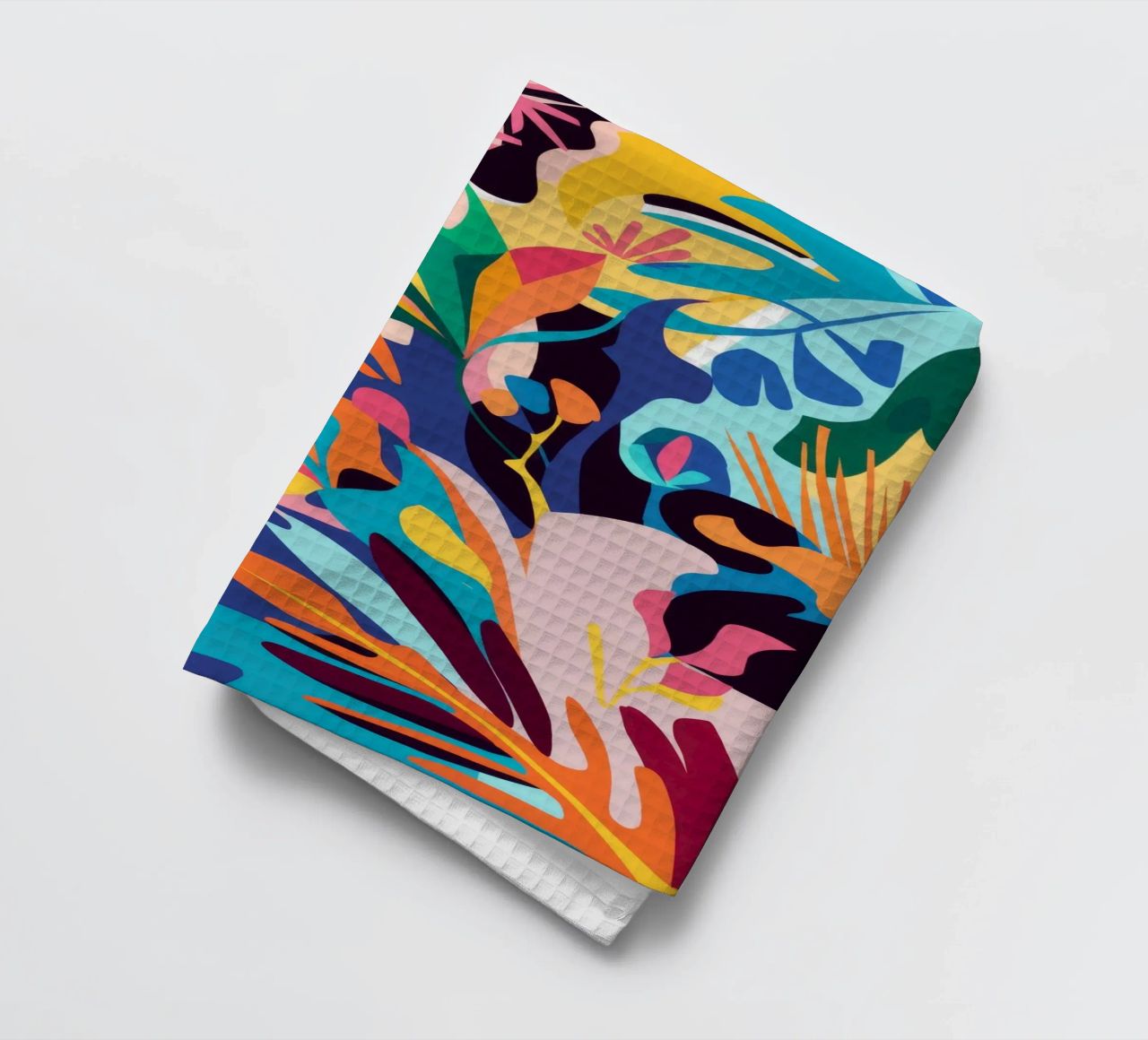 Jungle Abstraction Splash tea towel by Haven Mirage