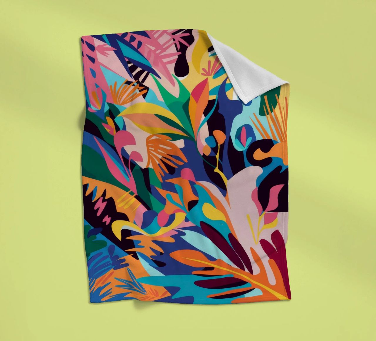 Jungle Abstraction Splash fleece blanket by Haven Mirage