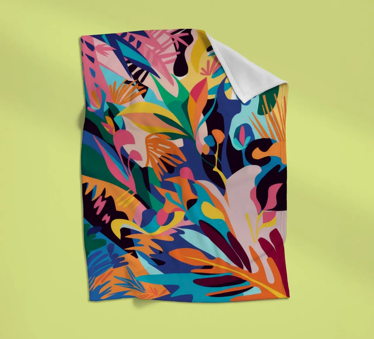 Jungle Abstractie Splash fleecedeken van Haven Mirage