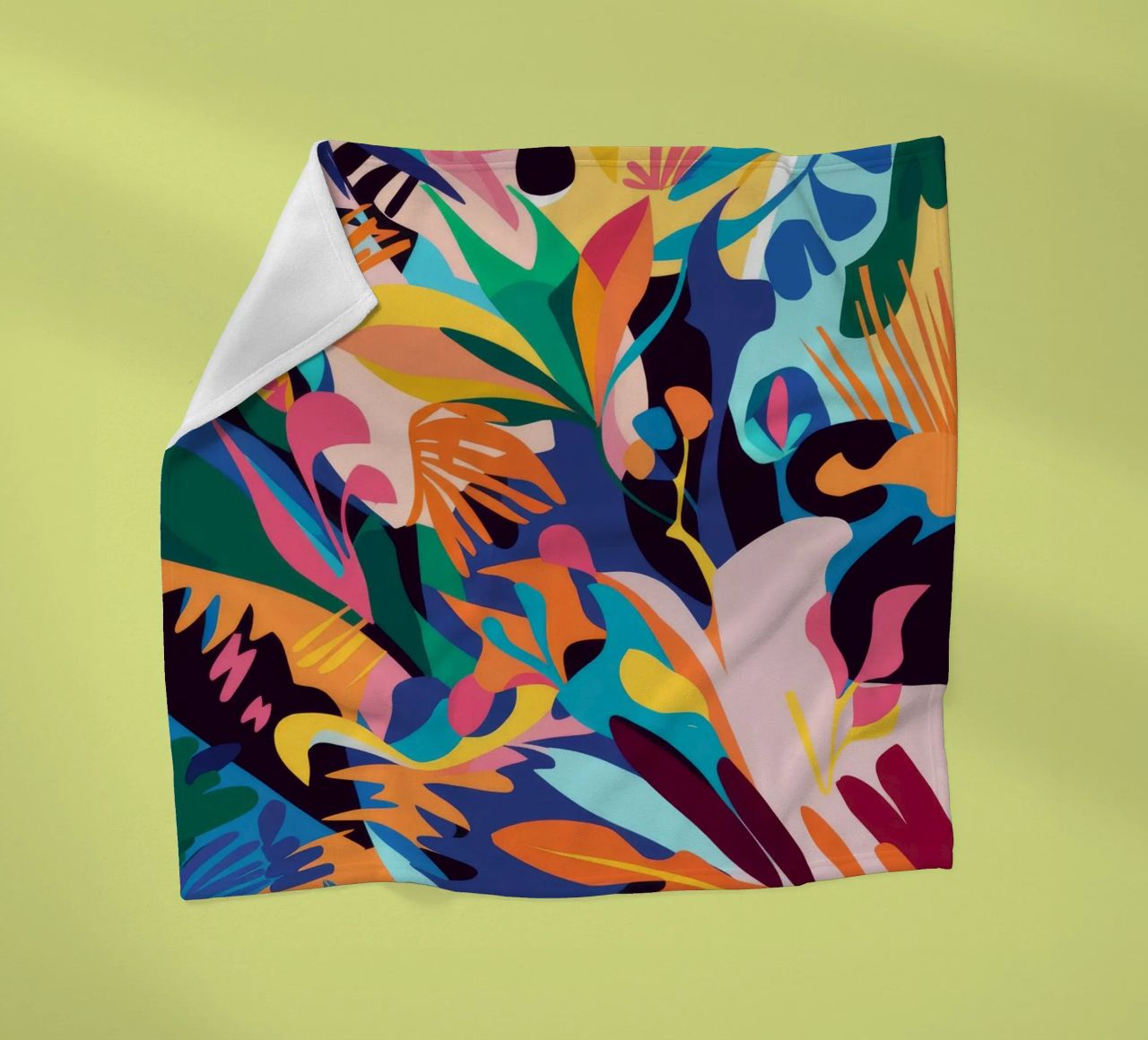Jungle Abstraction Splash fleece blanket by Haven Mirage