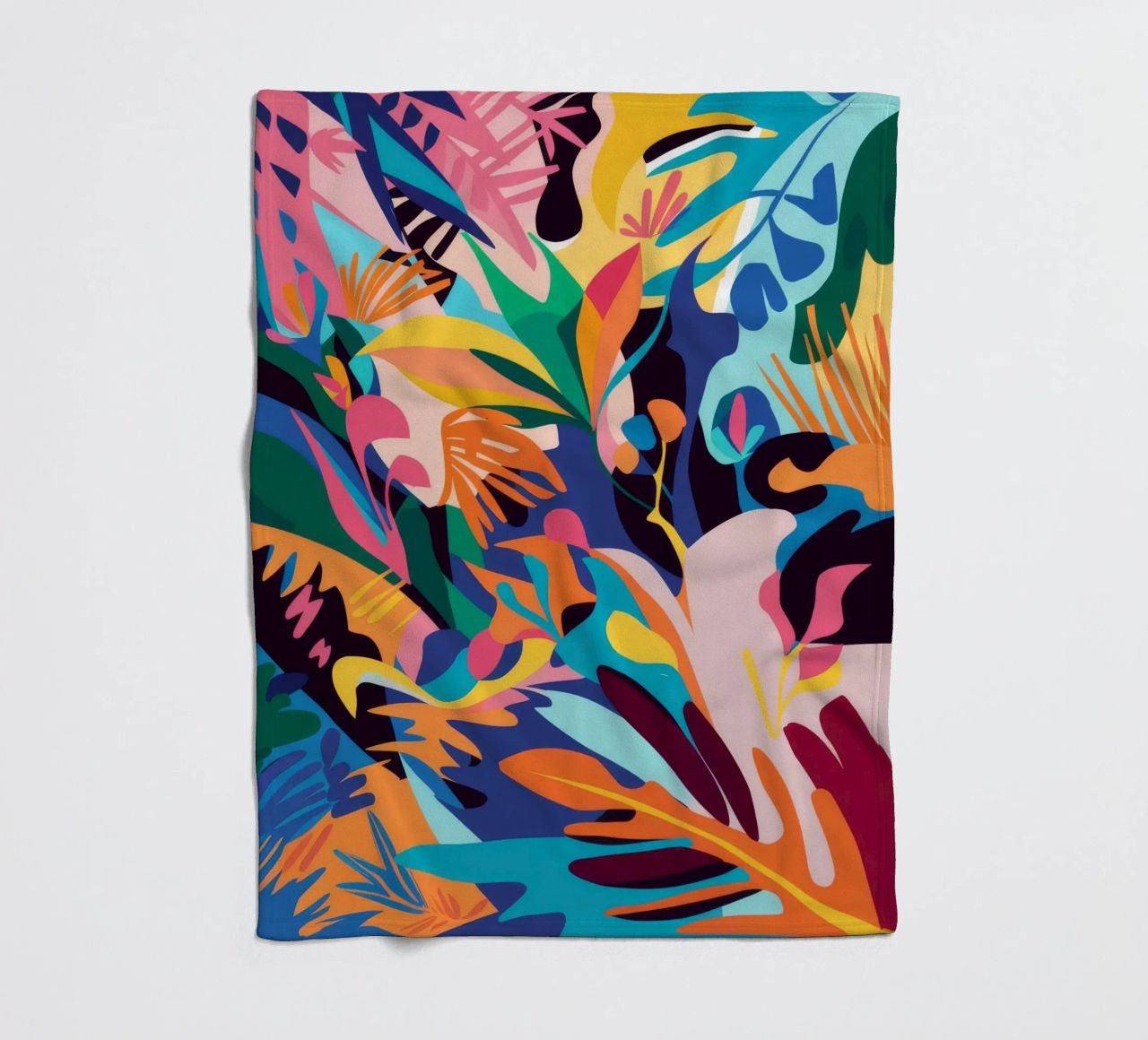Jungle Abstraction Splash fleece blanket by Haven Mirage
