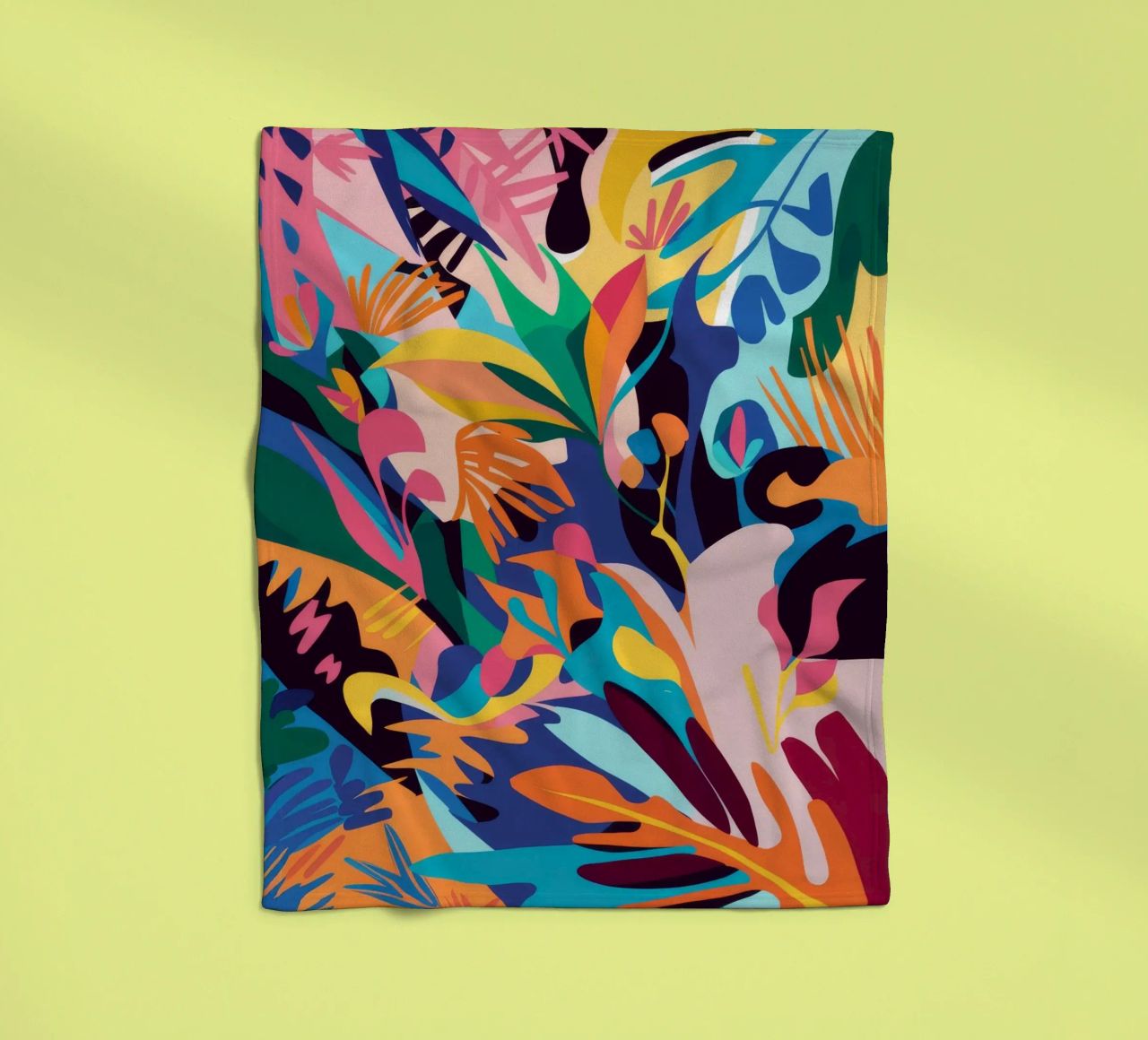 Jungle Abstraction Splash fleece blanket by Haven Mirage
