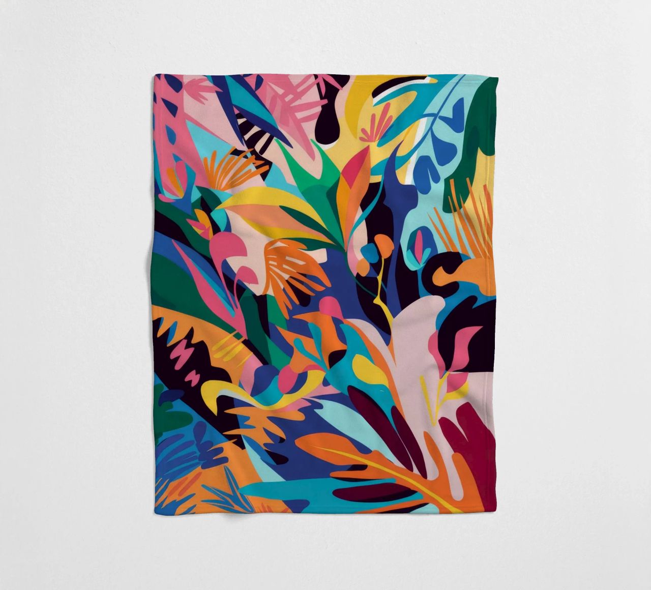 Jungle Abstraction Splash fleece blanket by Haven Mirage