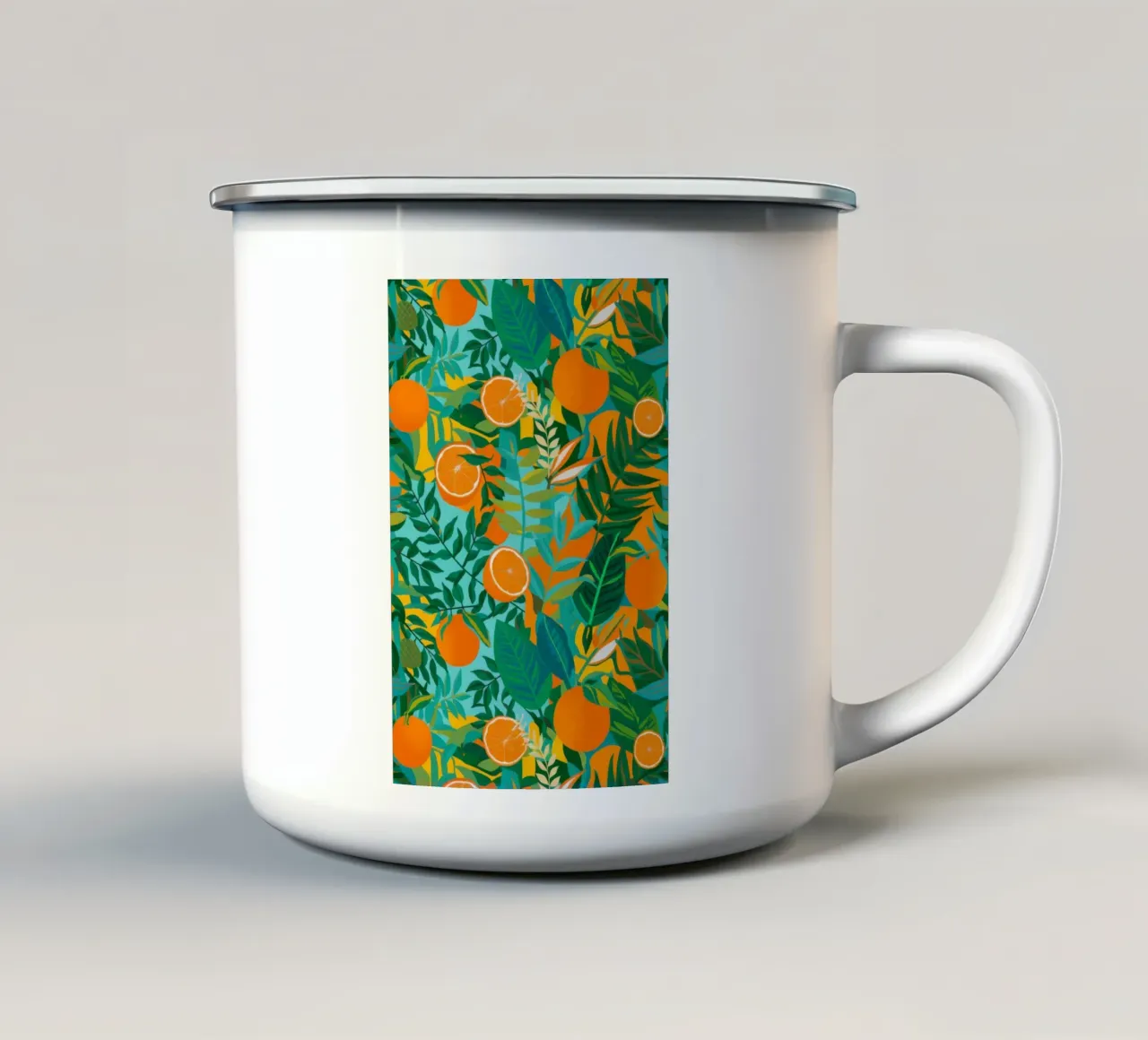 Beatitudine arancione tazza in smalto da Grande Serene