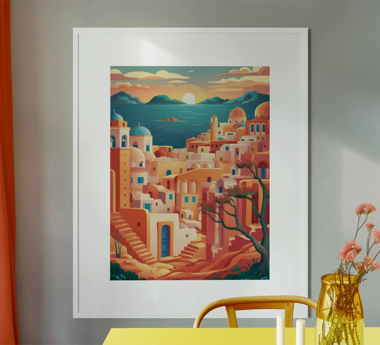 Tramonto della Cittadella del Deserto poster da Paez Harmony