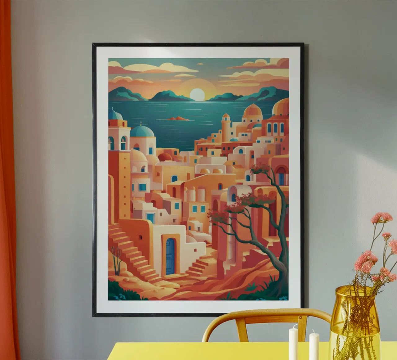 Tramonto della Cittadella del Deserto poster da Paez Harmony
