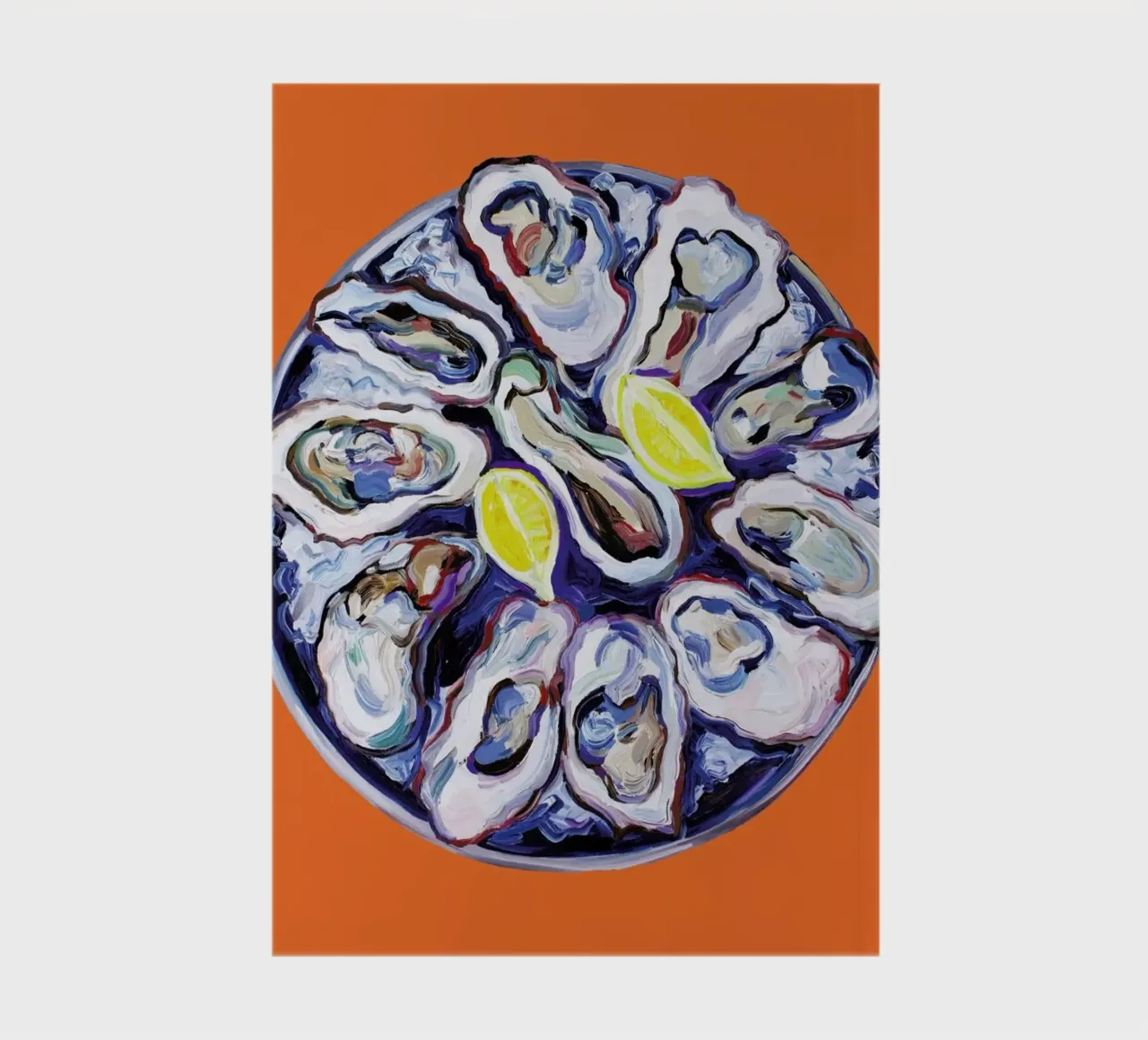Oysters On A Plate Orange carnet de notes de Alice Straker