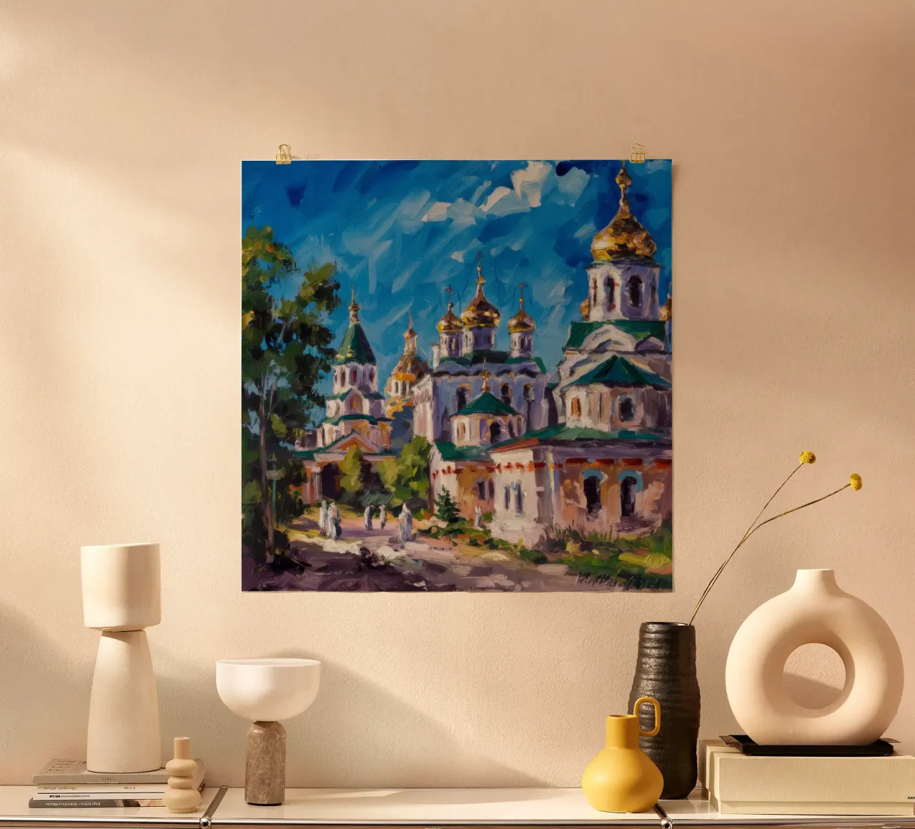 Santuario della cupola dorata poster da Lush Essence