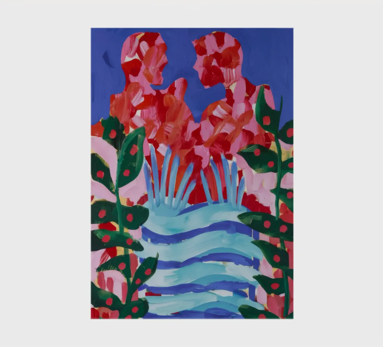Abstracte bloemencascade notitieboek van Lush Essence