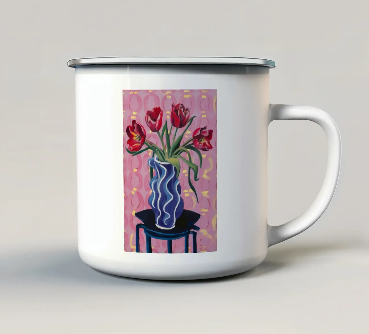 Trio Tulipano Grace tazza in smalto da Paez Harmony