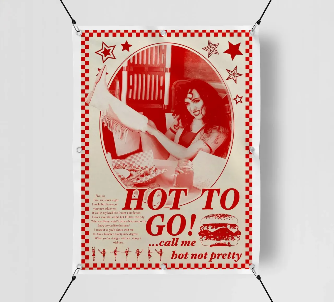 Hot To Go! call me bot not pretty chappell roan poster pvc cover by ardala guller
