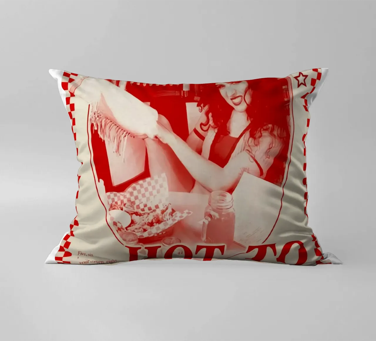 Hot To Go! call me bot not pretty chappell roan poster decorative cushion by ardala guller