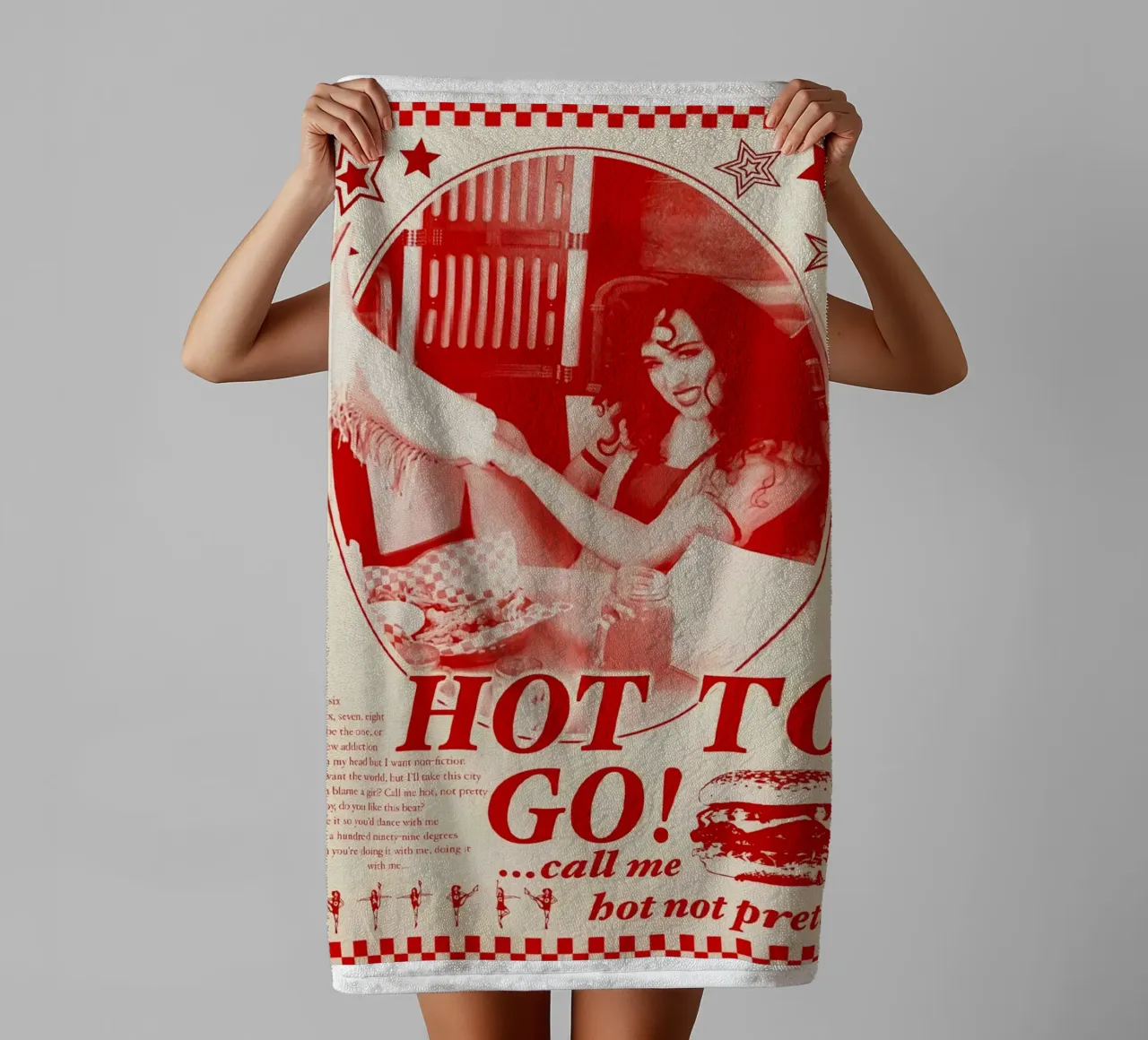 Hot To Go! call me bot not pretty chappell roan poster towel by ardala guller