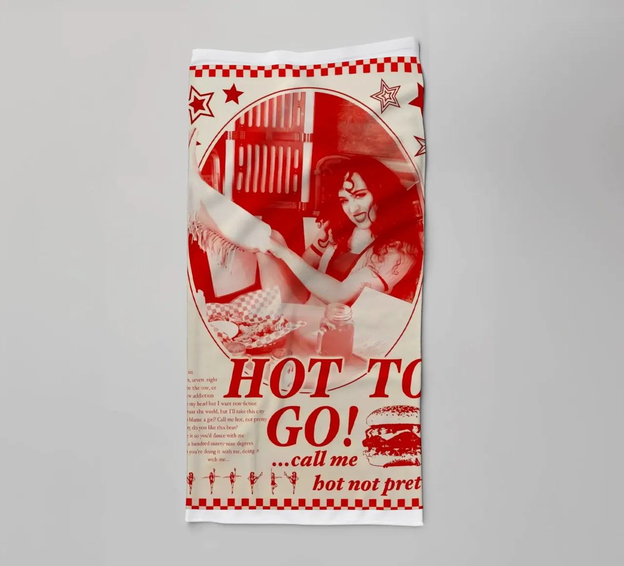 Hot To Go! call me bot not pretty chappell roan poster towel by ardala guller
