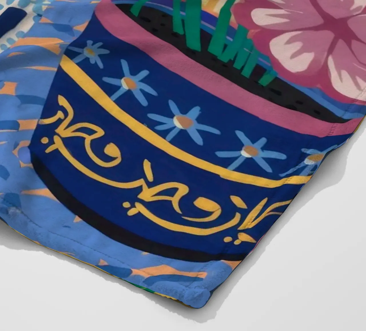 Patterned Pots Flora fleece blanket by Haven Mirage