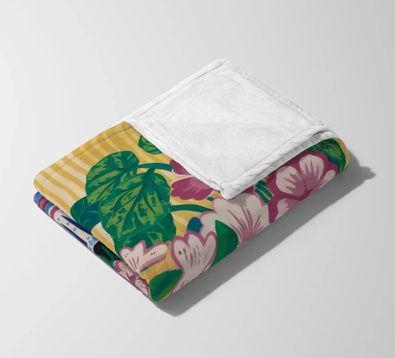 Patterned Pots Flora fleece blanket by Haven Mirage