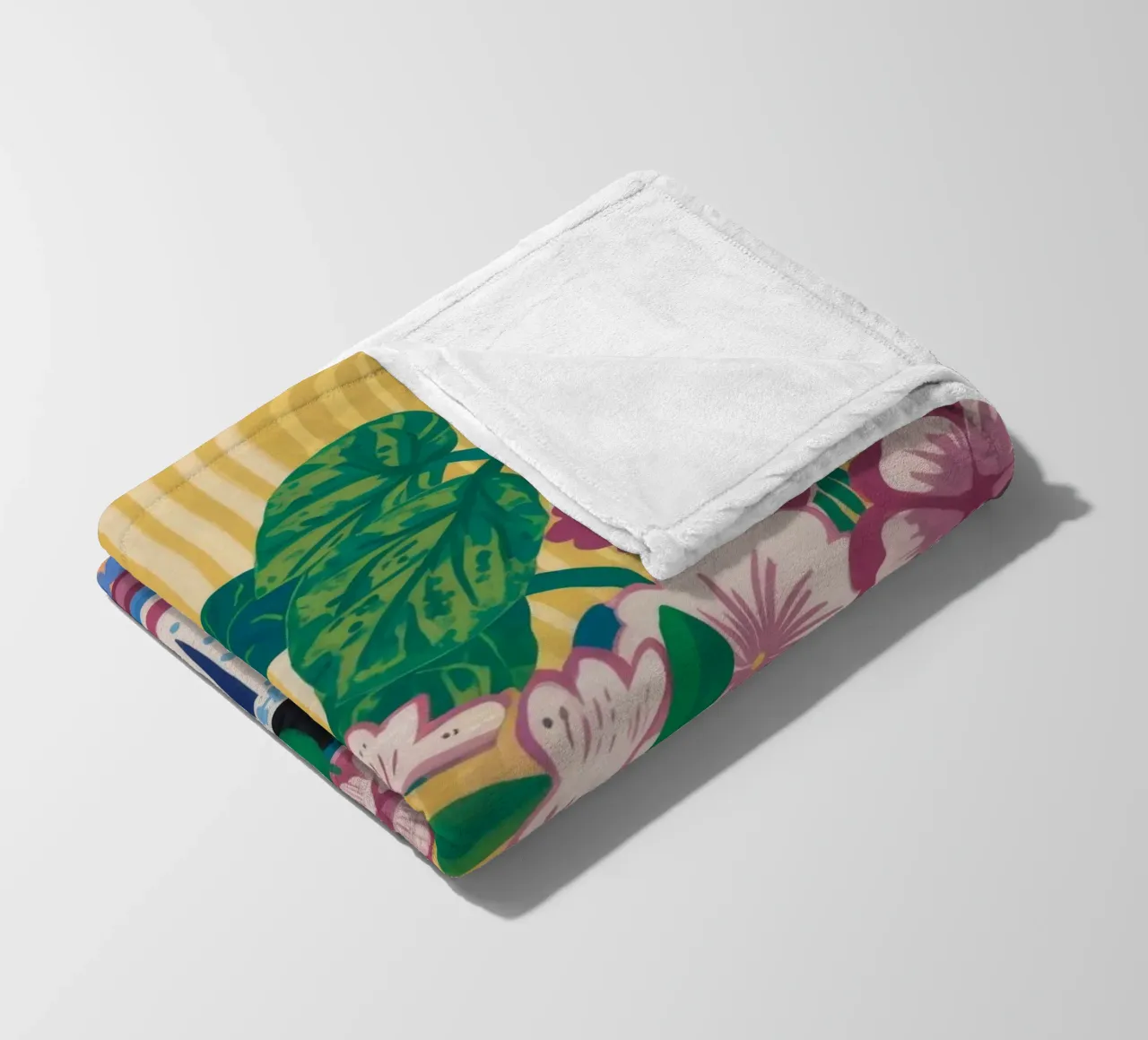 Patterned Pots Flora fleece blanket by Haven Mirage