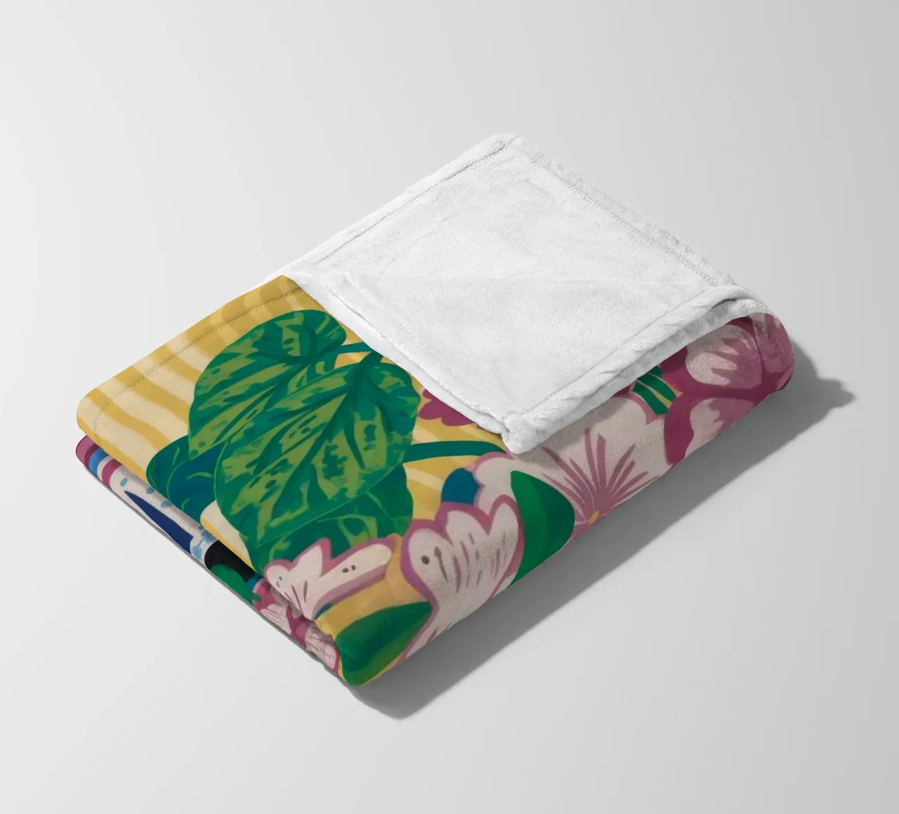 Patterned Pots Flora fleece blanket by Haven Mirage