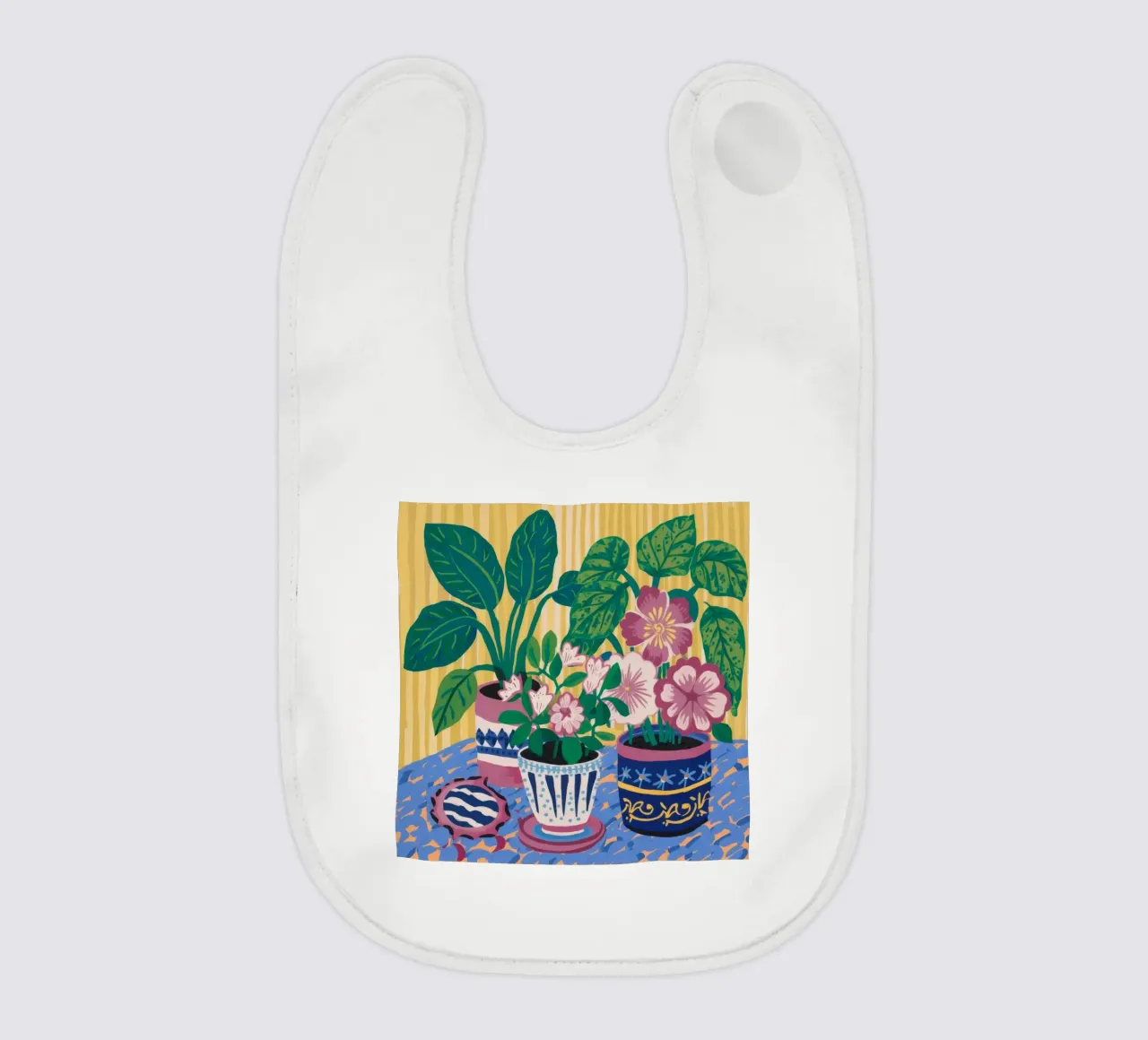 Patterned Pots Flora baby bib by Haven Mirage