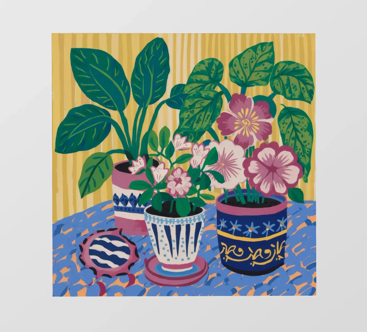 Potten met patroon Flora fotobehang van Haven Mirage