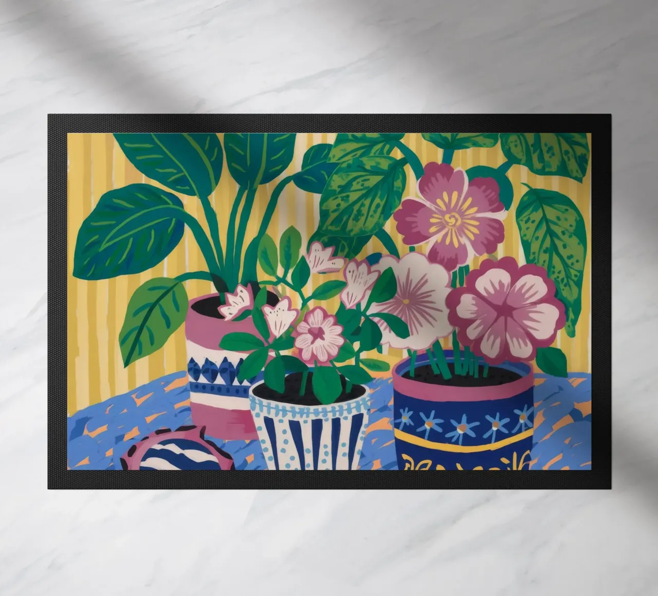 Patterned Pots Flora doormat by Haven Mirage