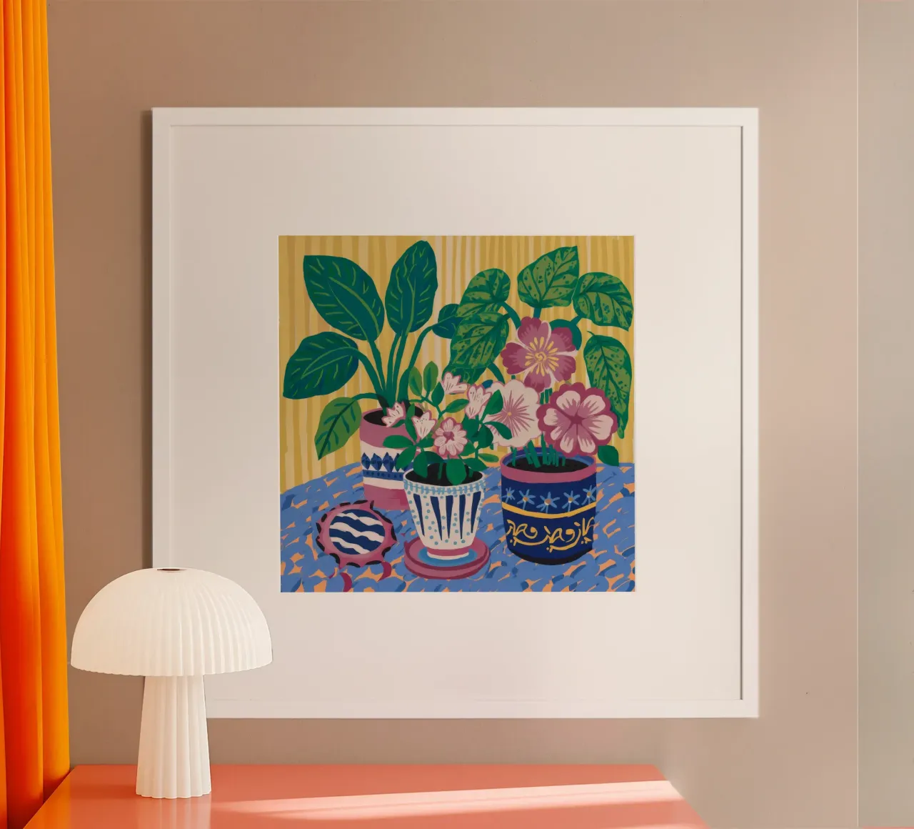 Gemusterte Töpfe Flora Poster von Haven Mirage