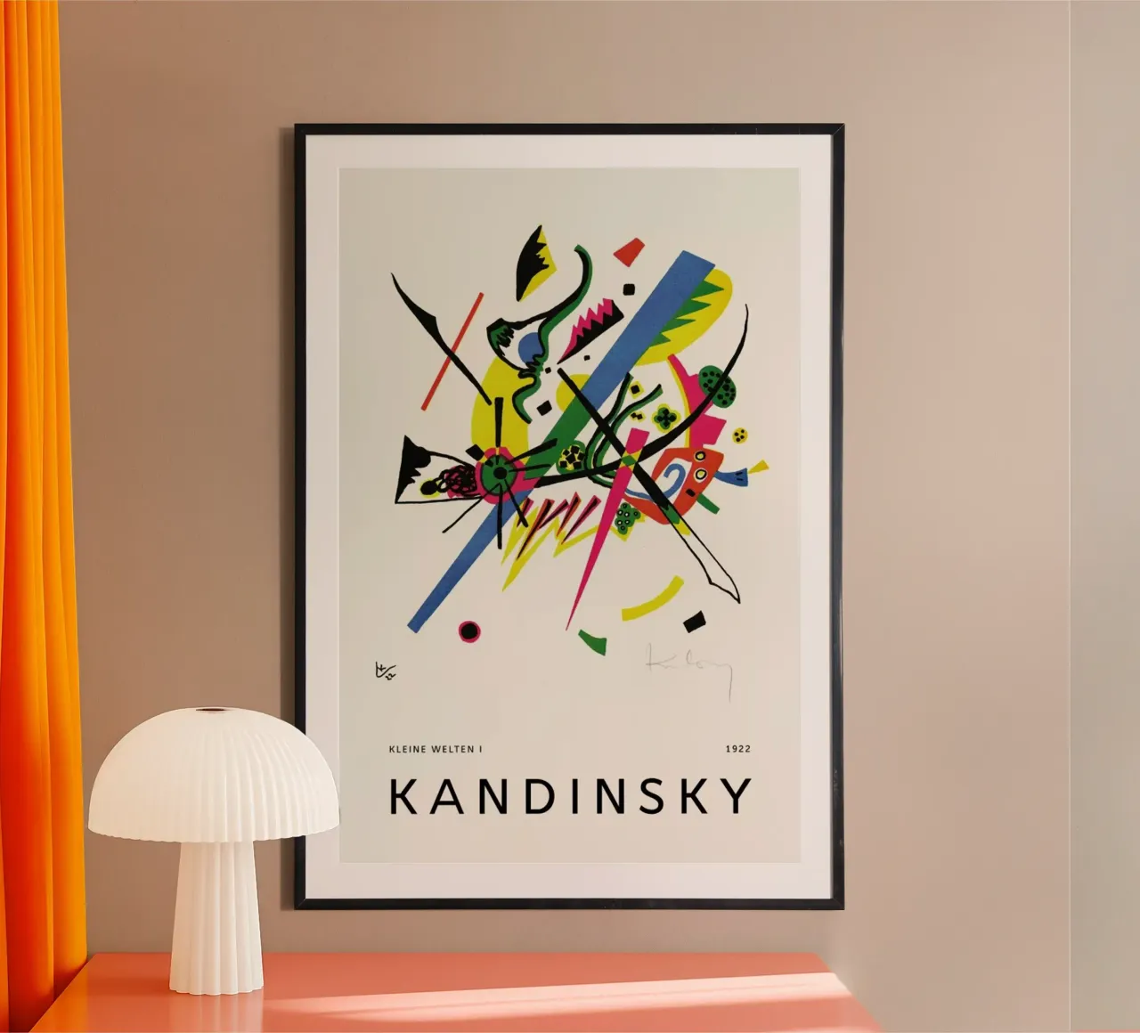 Kandinsky - Kleine Welten I poster con telaio in plastica da Vintage by JUNIQE