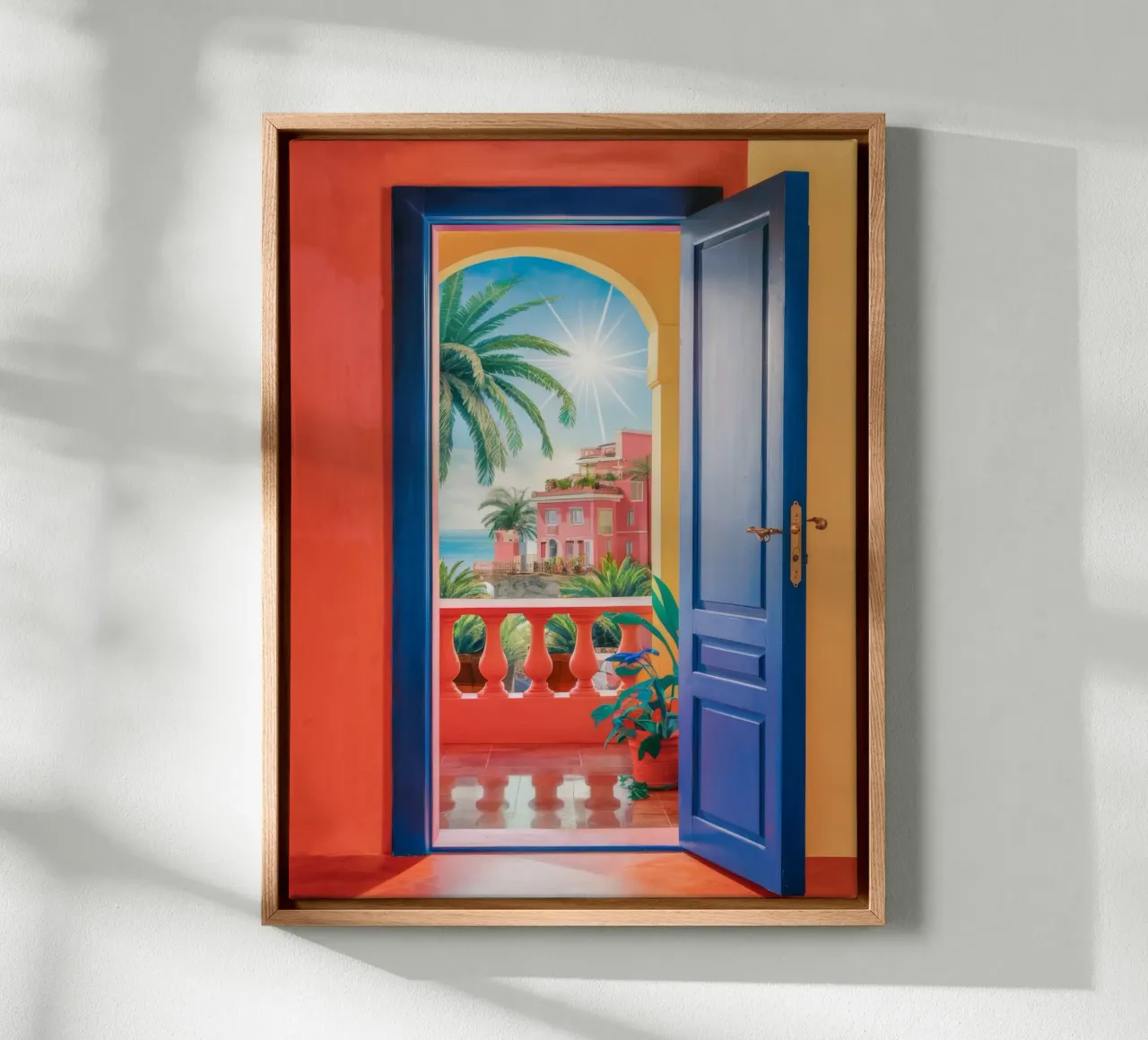 Open Door Ocean canvas met Baklijst van Haven Mirage
