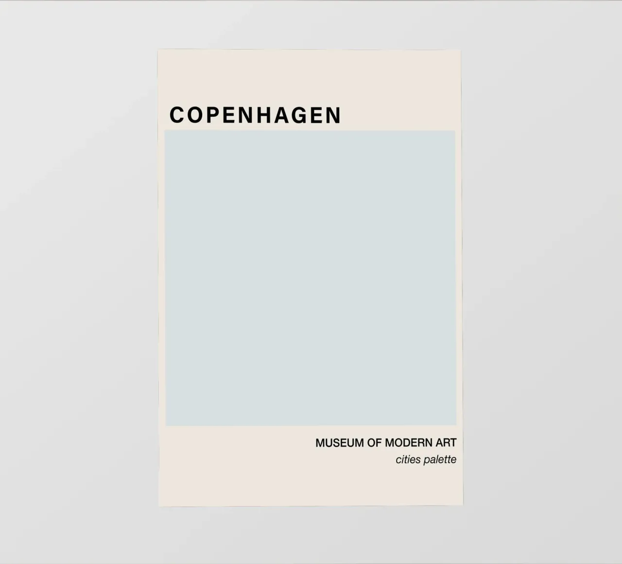 Minimalist blue Copenhagen Art telo in pvc da GraceDigitalArtCo