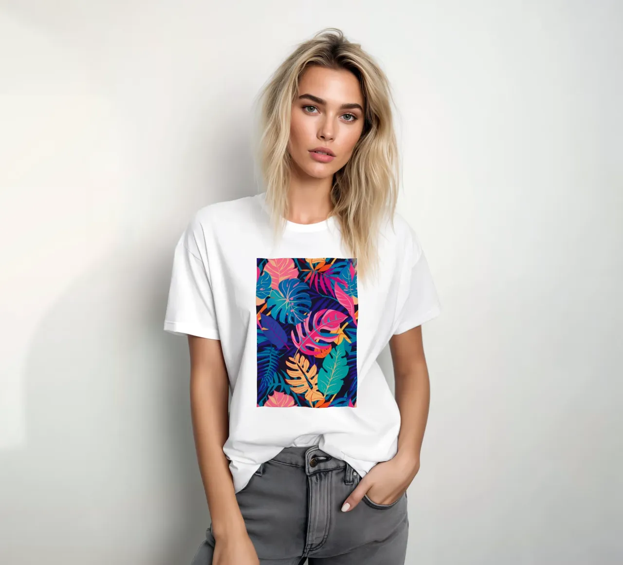 Giungla in fiore di mezzanotte t-shirt da Grande Serene