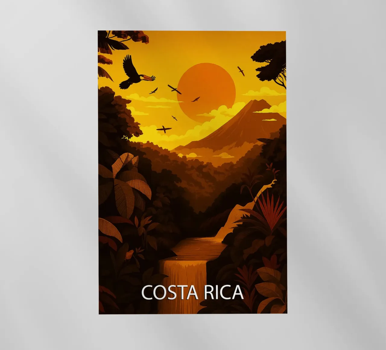 costa rica skyline pittura vettoriale pellicola backlit da adzkiya