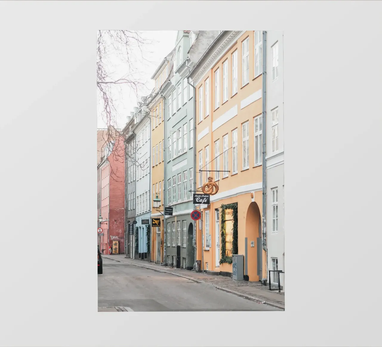 Copenhagen Street Scene pellicola backlit da GraceDigitalArtCo