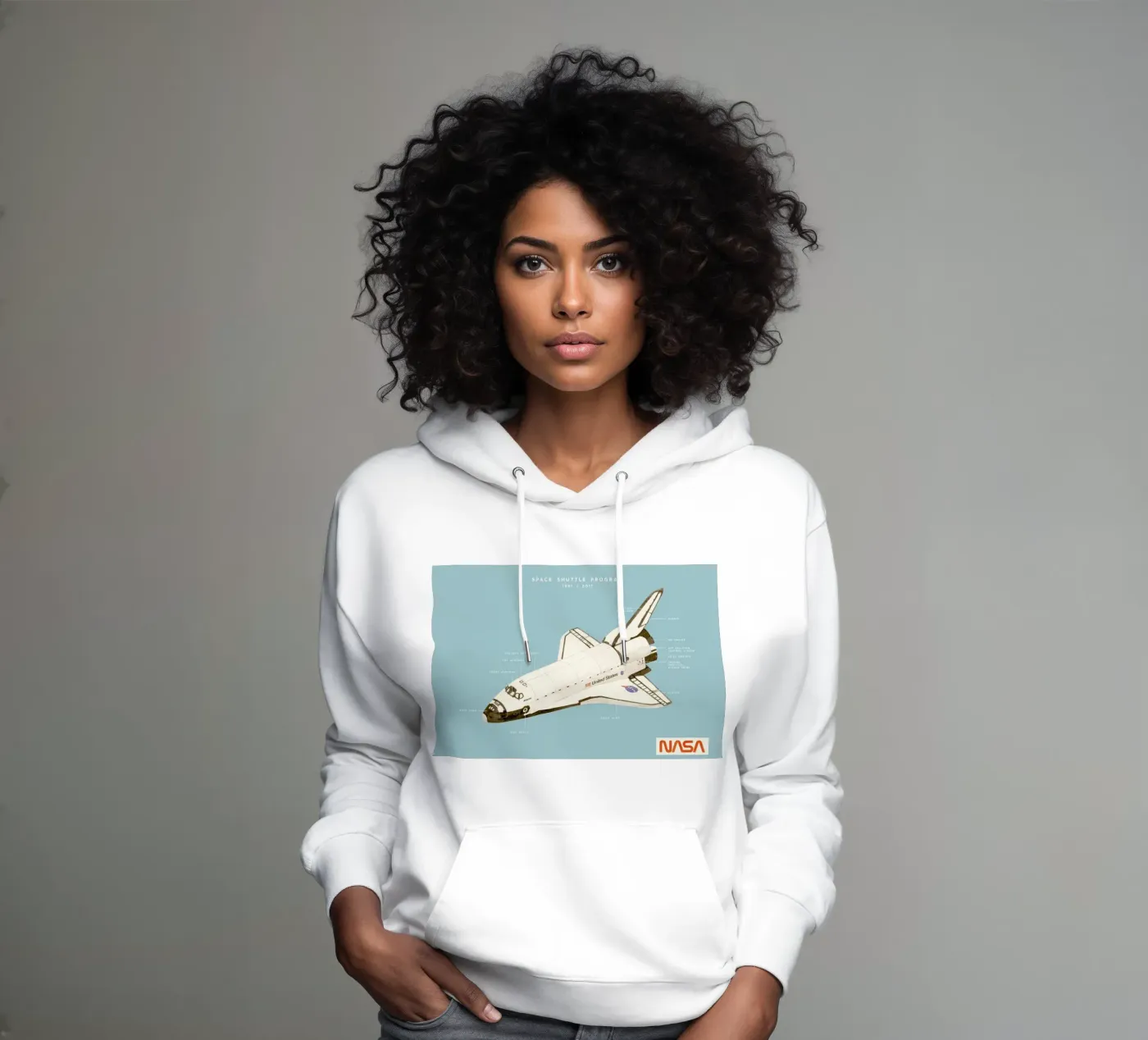 Space Shuttle Program felpa con cappuccio da Florent Bodart