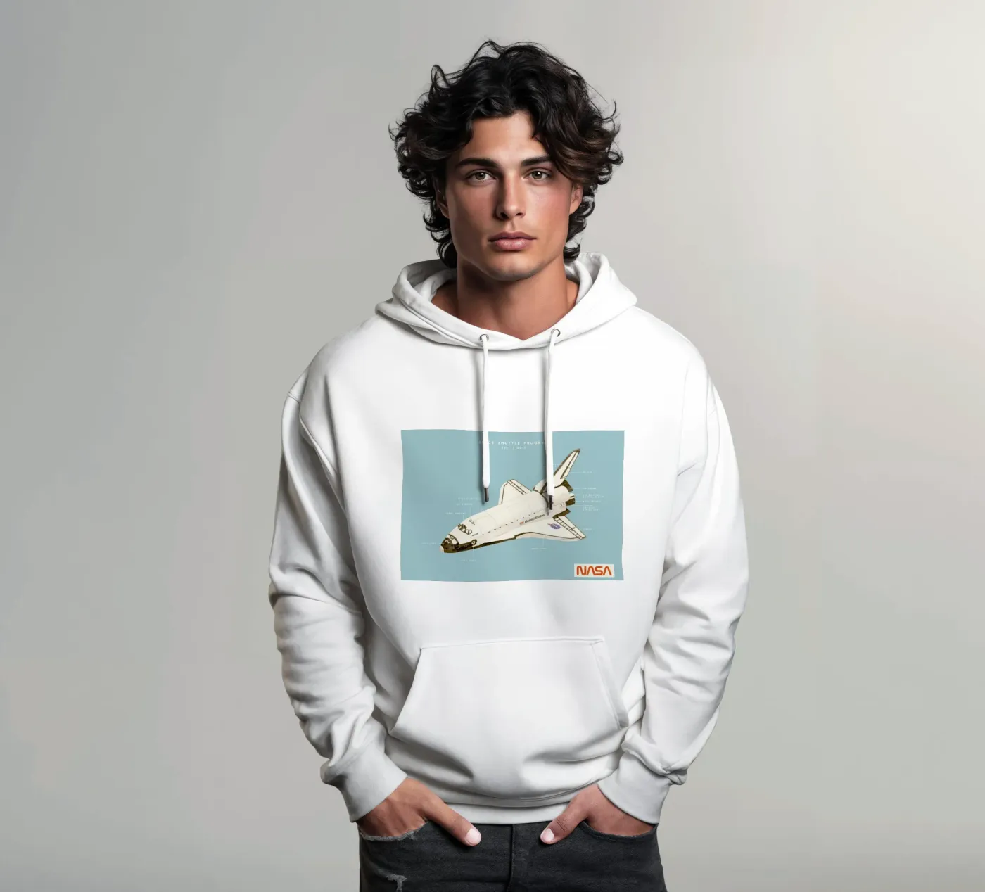 Space Shuttle Program felpa con cappuccio da Florent Bodart