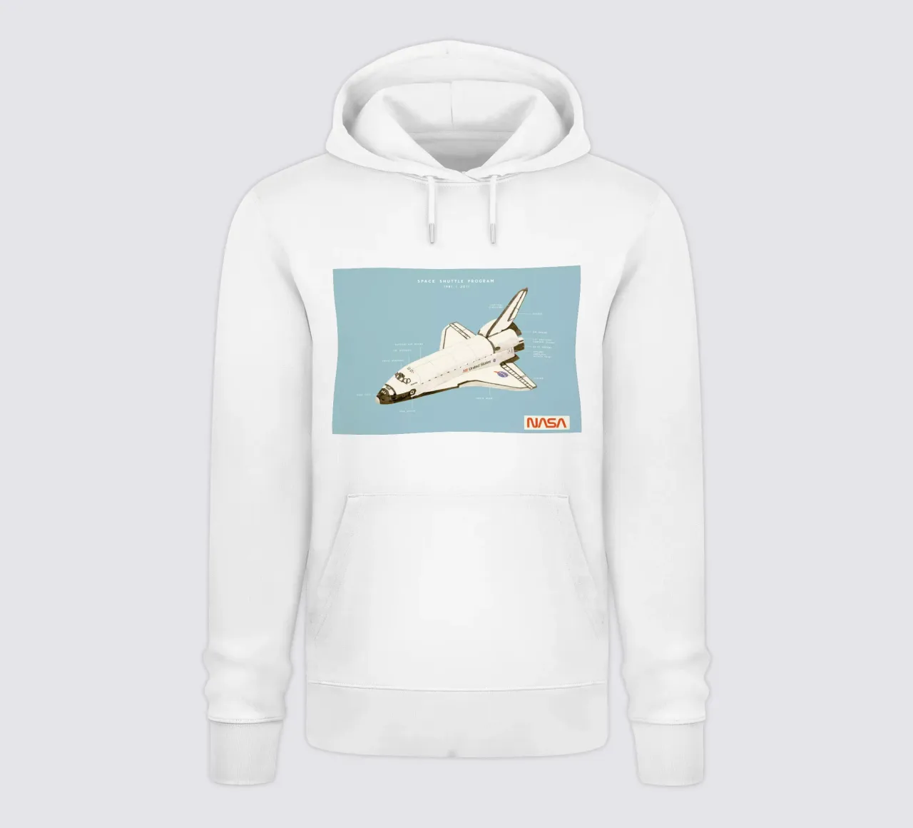 Space Shuttle Program felpa con cappuccio da Florent Bodart