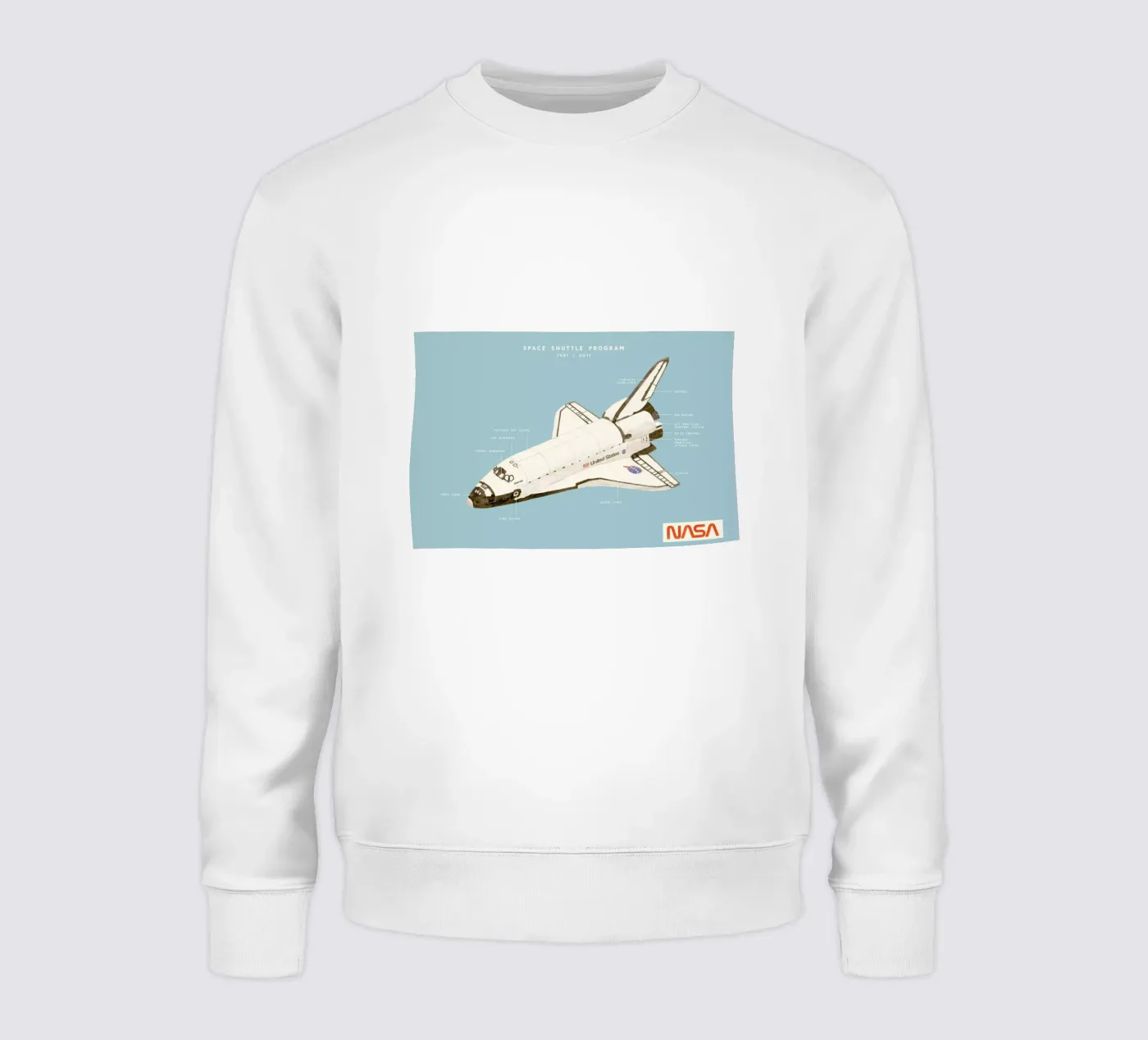 Space Shuttle Program sweatshirt by Florent Bodart