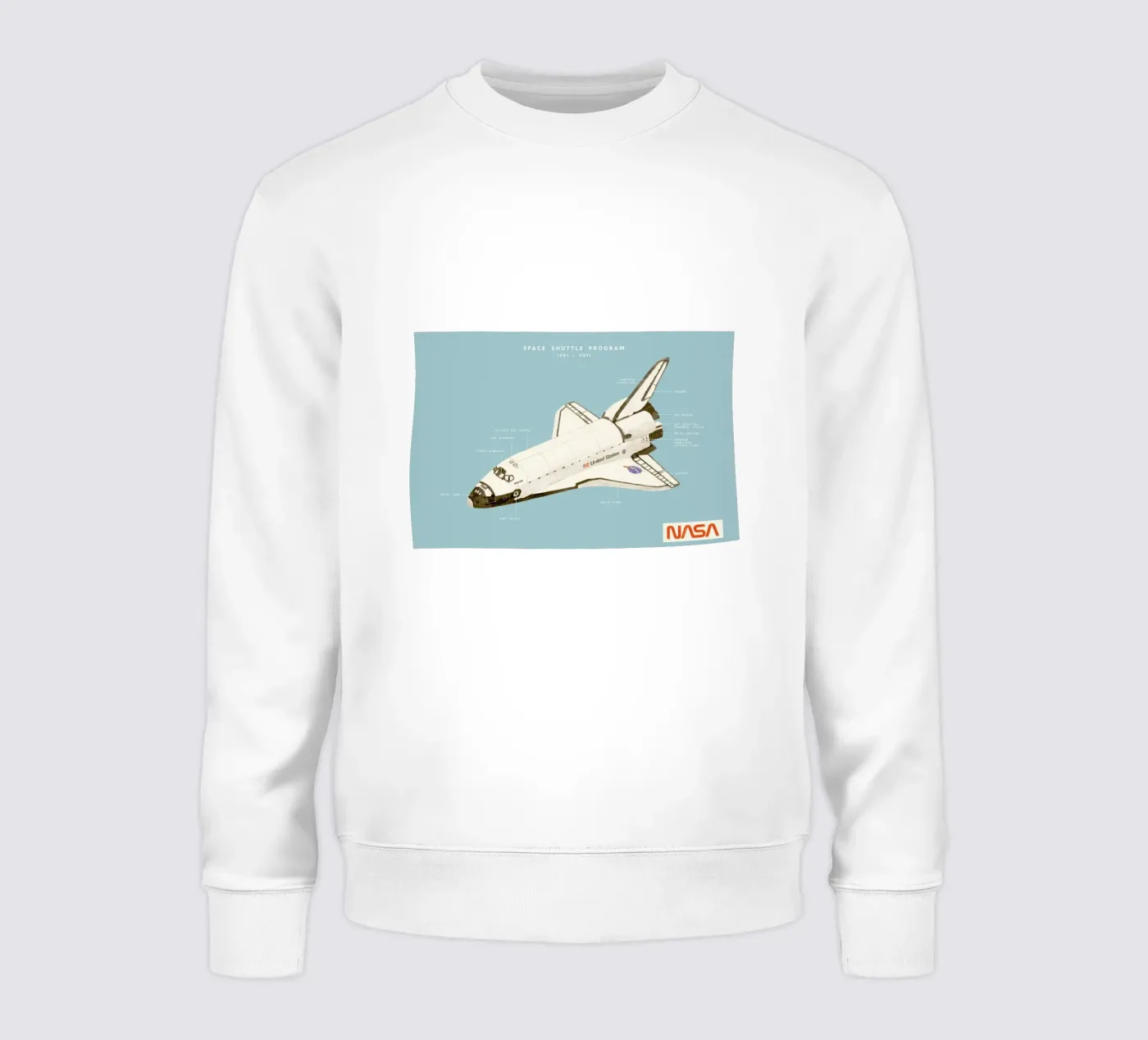 Space Shuttle Program sweatshirt by Florent Bodart