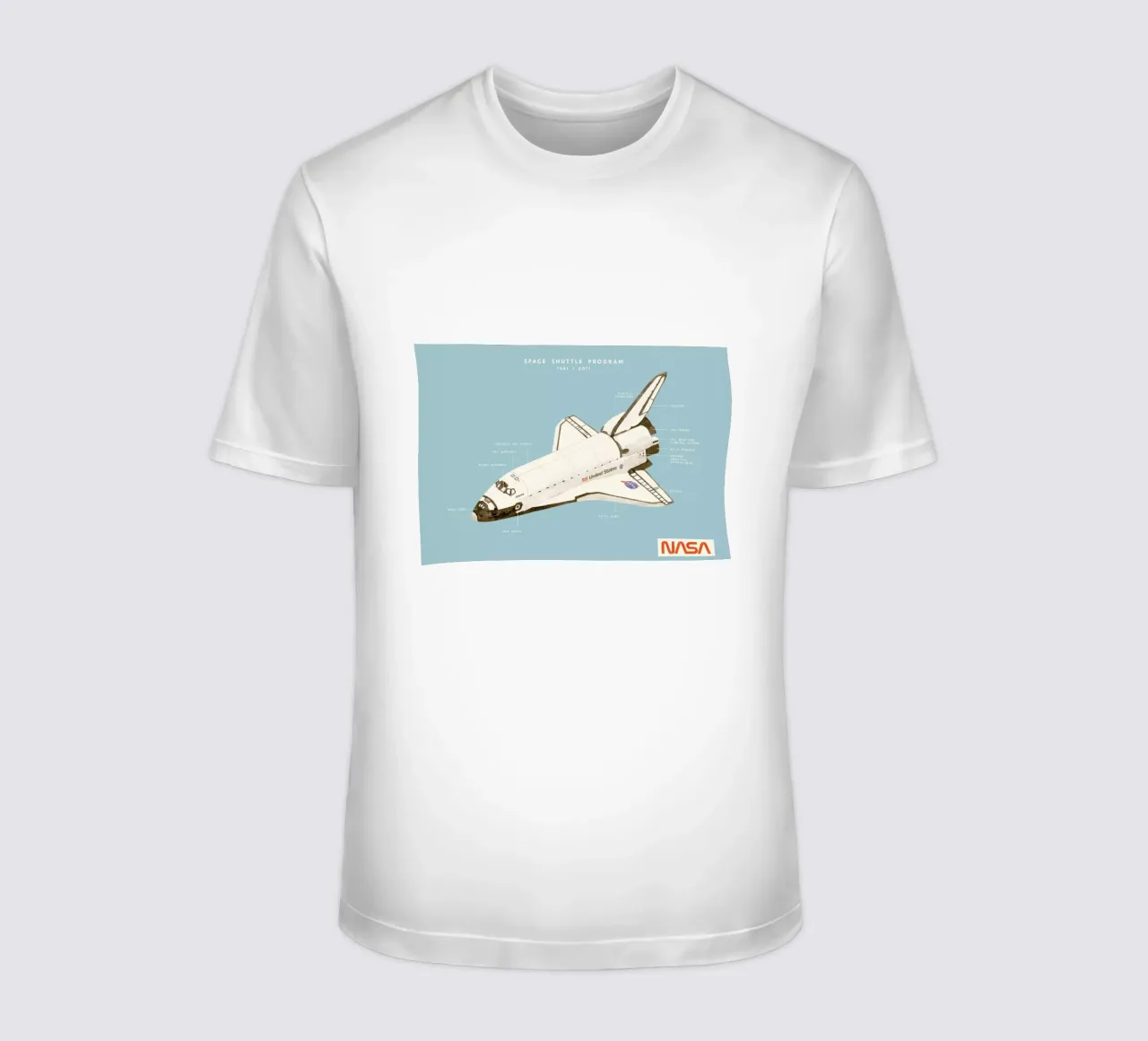 Space Shuttle Program t-shirt by Florent Bodart